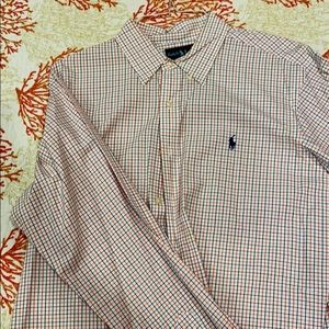 Polo Ralph Lauren Orange/Blue Window Pane Shirt